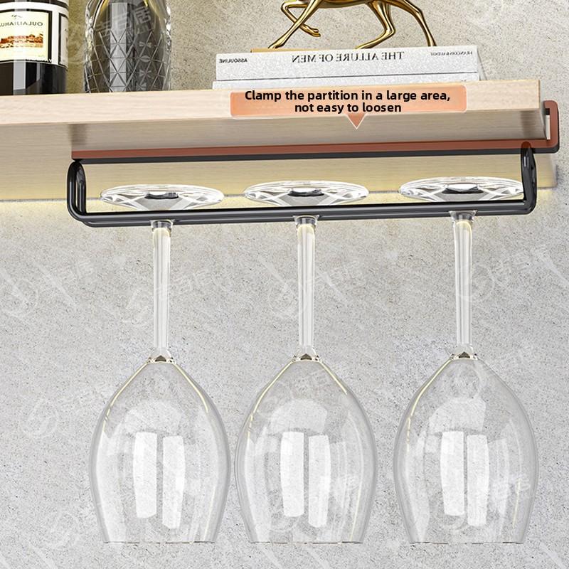 Κάτοχος ποτηριών κόκκινου κρασιού ανάποδα, δεν απαιτείται διάτρηση, κρεμαστό ποτήρι, κάτω από το ντουλάπι, οικιακό ράφι αποθήκευσης, ράφι αποθήκευσης