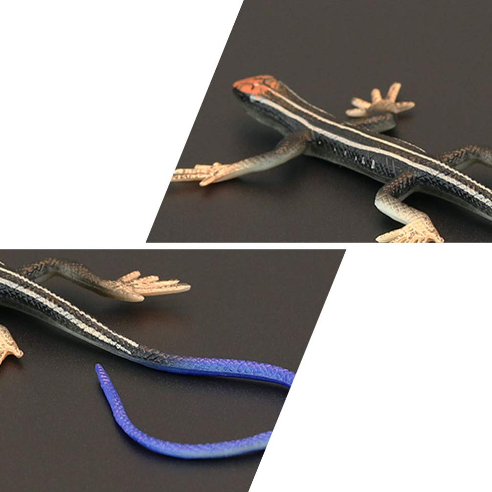 POPETPOP Kunstig øgleleke Øgle Lekeutstyr Pedagogisk Modellleke Actionfigur Øgleleke Skapning Barn Gave 2 Stykker