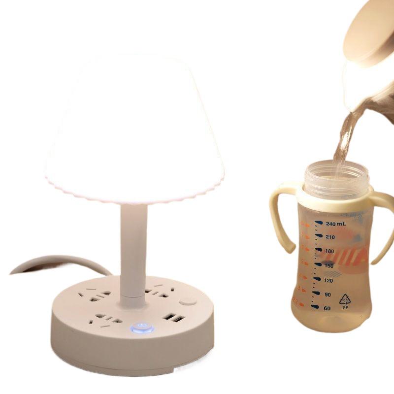 Multi-functional USB Desk Lamp with Adjustable LED Night Light and Power Strip