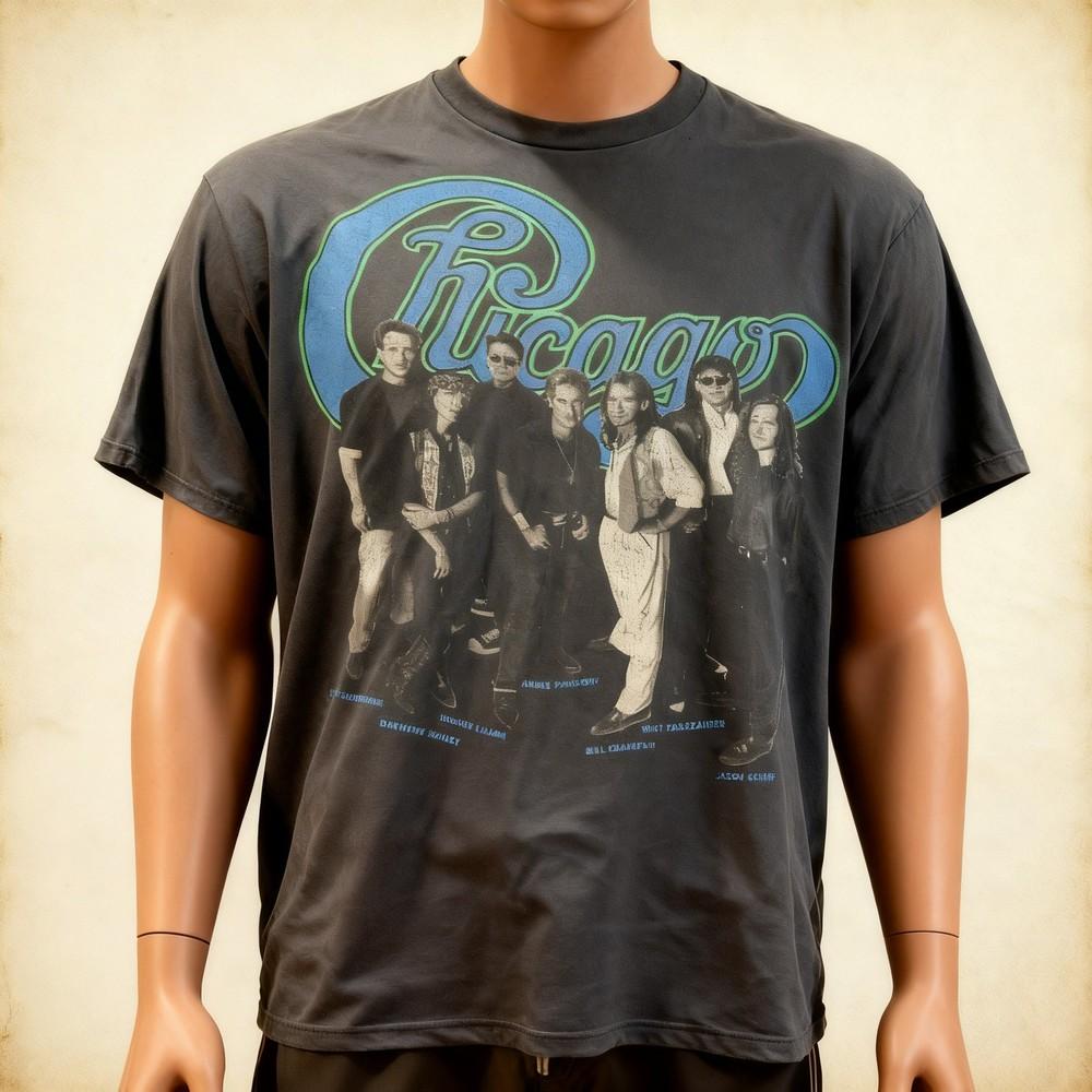 

Chicago Band TShirt 80s 90s Black All Size TShirt Unisex T-Shirt XXXL