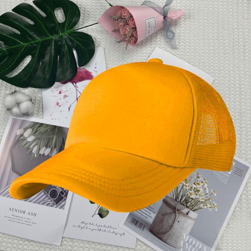 Summer Color Matching Truck Driver Sponge Net Cap Work Cap Volunteer Cap Duck Tongue