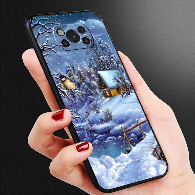 

Черный чехол для Samsung Galaxy M13 M12 M22 M23 M33 M52 M32 5g M31 M30s M51 M31s M11 M31 Prime, милый чехол с рождественской елкой for Samsung M13