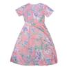 Waist Tight Floral Print Summer Women Midi Dress Streetwear Short Sleeve Dress for Party