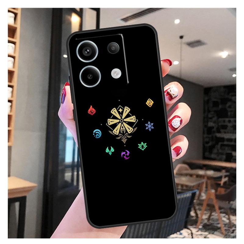 Genshin Impact Elements Case For Xiaomi Redmi Note 11 9 10 12 13 Pro Plus 12S 11S 10S 9S Redmi 12 10C 12C 13C Cover