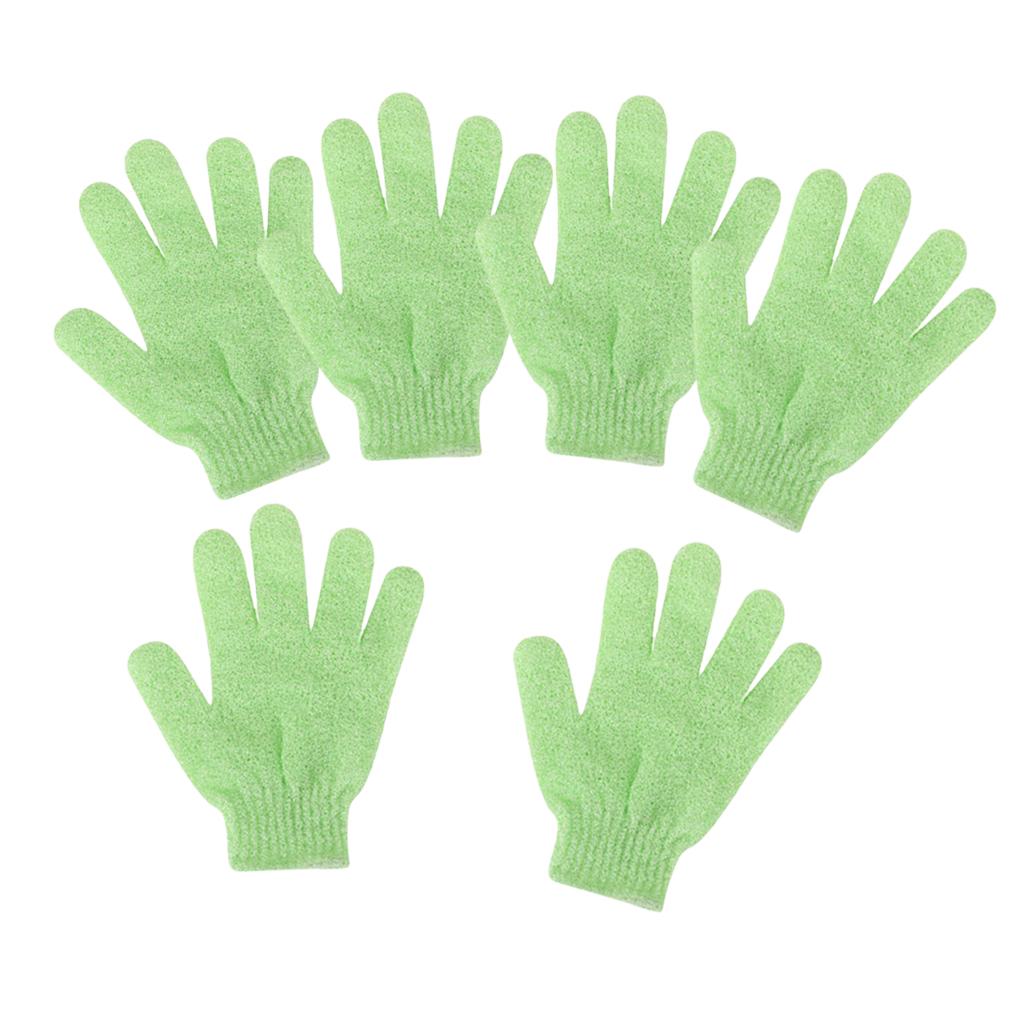 6 Pieces Peeling Body Peeling Shower Gloves Bath Massage SPA Mitts