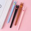 1Pc Creative Reindeer Cartoon Milu Deer Neutral Pen Cute Learning Stationery Fawn Water Signature Pen Black Ink for Hand Account Writing Stationery Of