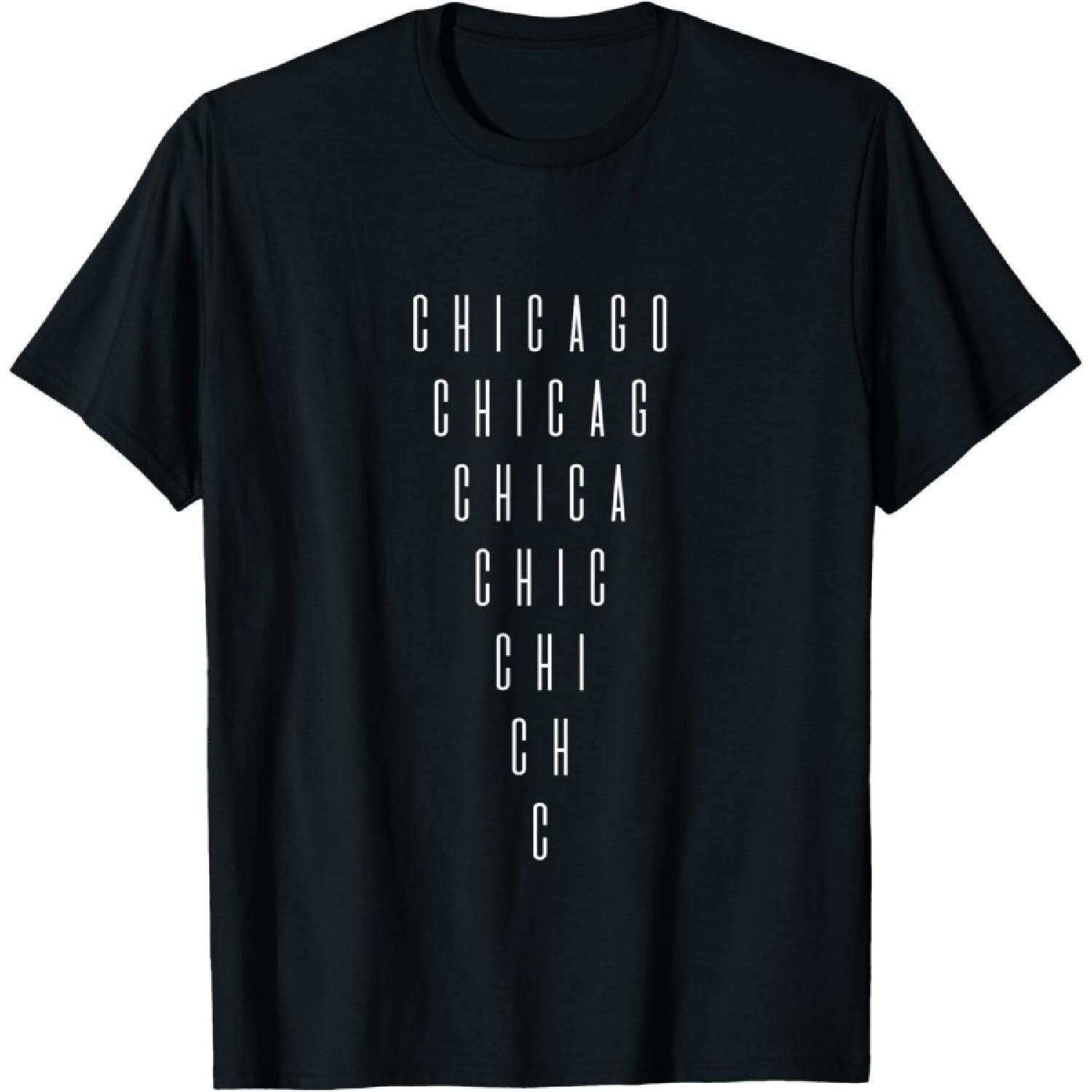 Chicago Inverted Triangle Word Art - Chicagoan Souvenir T-Shirt S чёрный