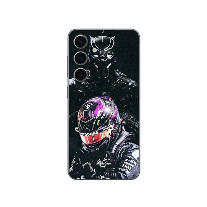Phone case - MANIACASE - Samsung Galaxy S25 Plus - Black - TPU Silicone - Lewis Hamilton Black Panther nero