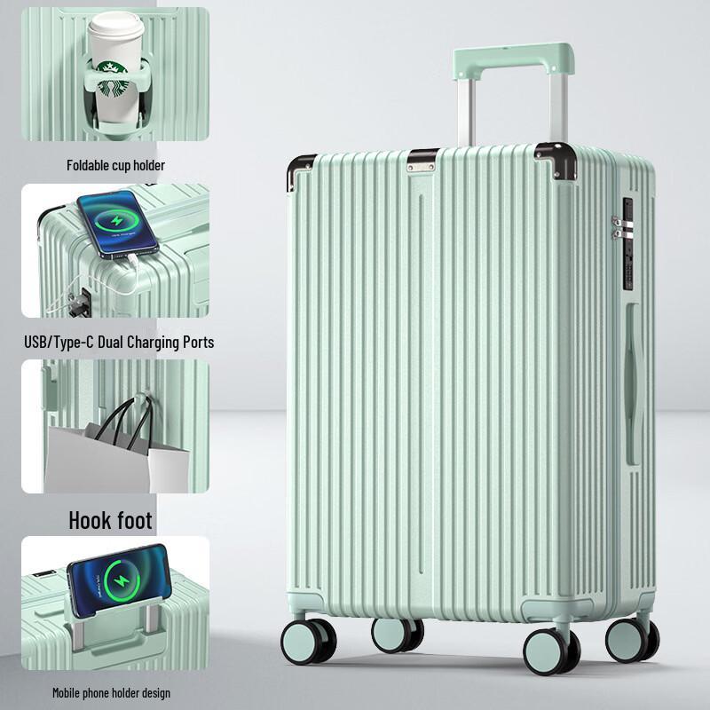 JOURHEY SHI Durable ABS Hardside Spinner Luggage 24 inch