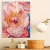 Elegant Framed Pearl Art DIY Set with Abstract Floral Peony 5D Sparkling Bead Canvas Painting Ready to Display Romantic Home Decor Gift