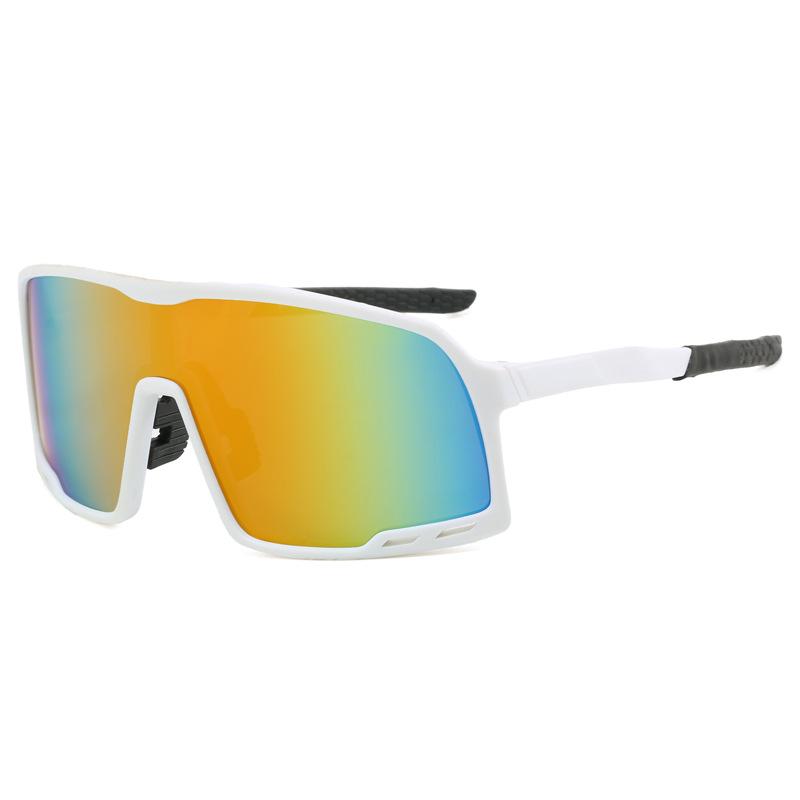 Outdoor Sports Glasses One-Piece Large Frame Sunglasses Latest Fashionable Cycling Sun Glasses Trendy and Colorful Eyeglass Uv400