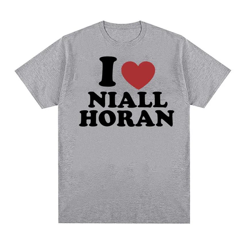 Ich liebe Niall Horan Print T-Shirt Herren T-Shirt Lässig 100% Baumwolle Kurzarm T-Shirt Sommermode Oversize T-Shirt Top