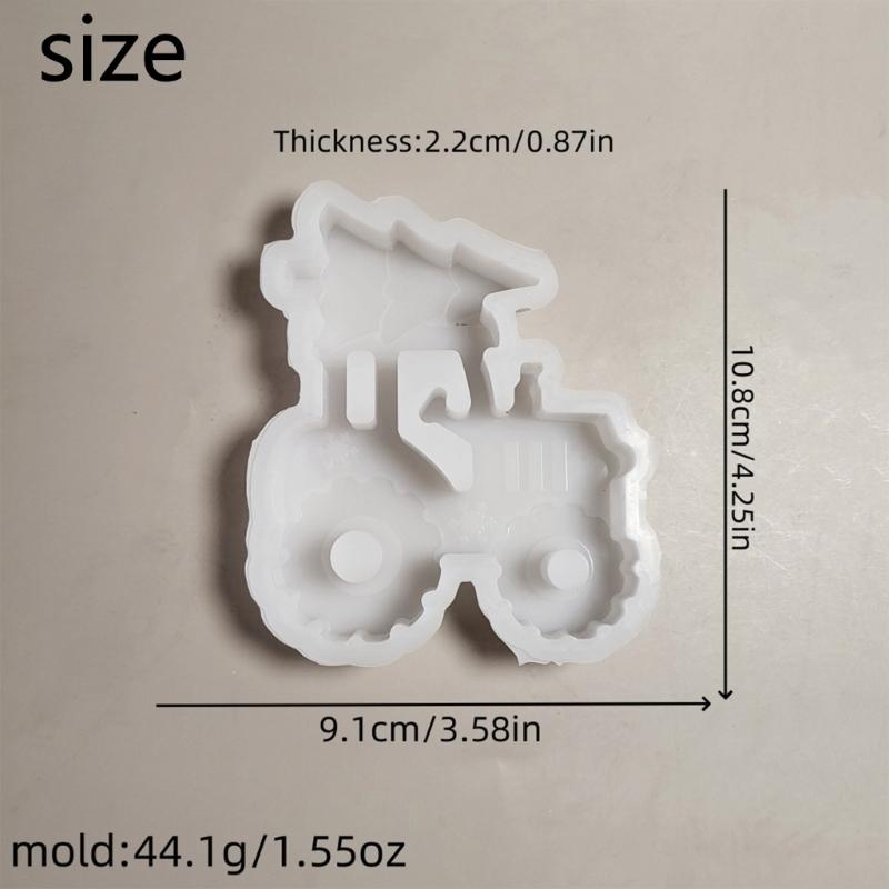 DIY Resin Countdwons Silicone Mold Set Convenient Tractor Christmas Tree Silicone Mold for Home Decoration Crafting