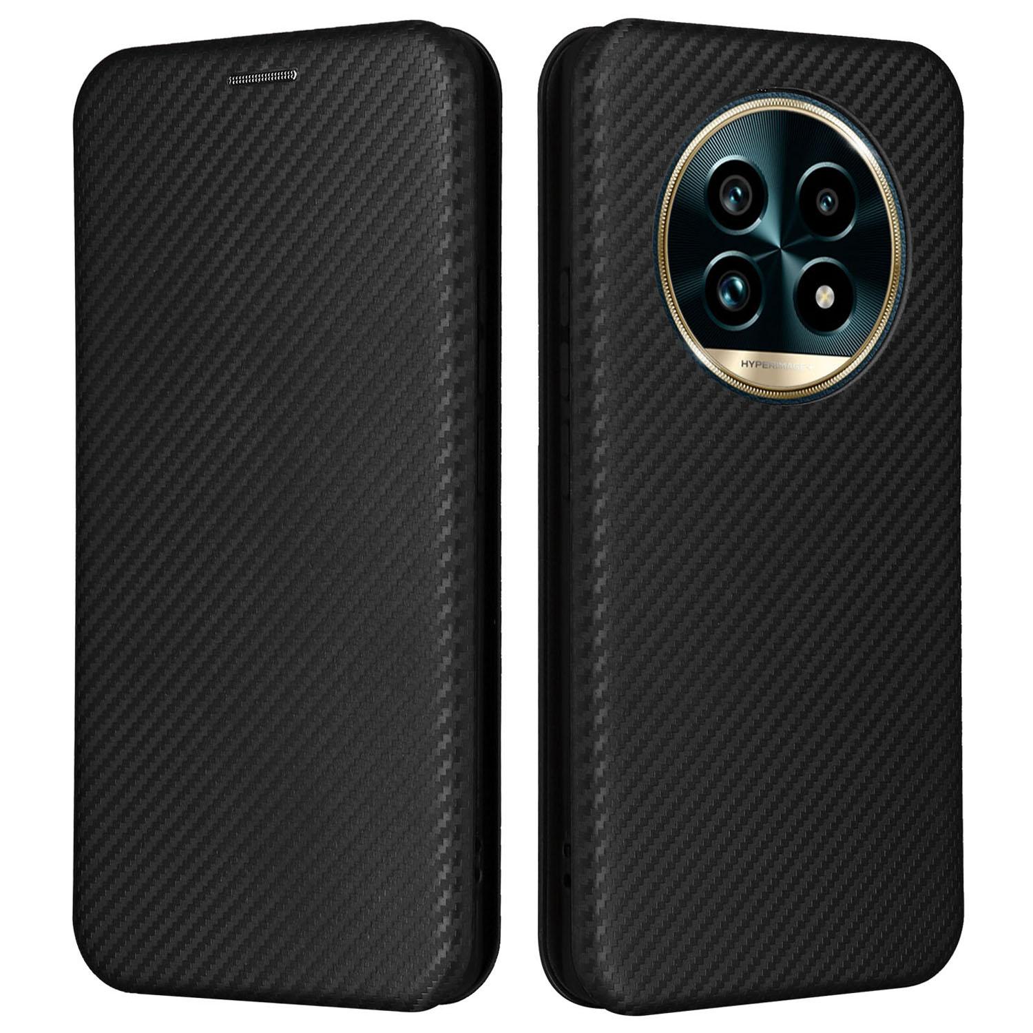 

Для Realme 13 Pro 5G (Глобальний)/13 Pro+ 5G (Глобальний) Чохол Текстура Карбонового Волокна Ударостійкий Шкіряний Чохол для Телефону з PU Шкіри Black