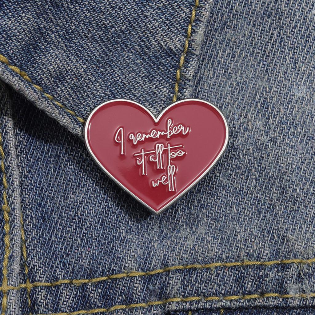 Creative Commemorative Emblem Cute Love Shape Mouldy Music Theme Peripheral Metal Brooch