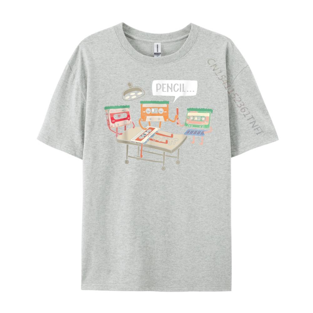Vintage Cassette Tape 80s Music Lover Funny T Shirts Men Mens Clothing 2025 Outdoor Streetwear Short Sleeve
