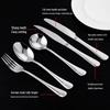 1010 Stainless Steel Cutlery Set: Steak Knife, Fork, Spoon, Mixing Spoon, Dessert/Coffee Spoon, Fruit Fork