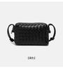 Solid Color Woven Single Shoulder Bag  Fashionable and Trendy Small Square Bag  Compact and Large Capacity Diagonal Cross Women's Bag