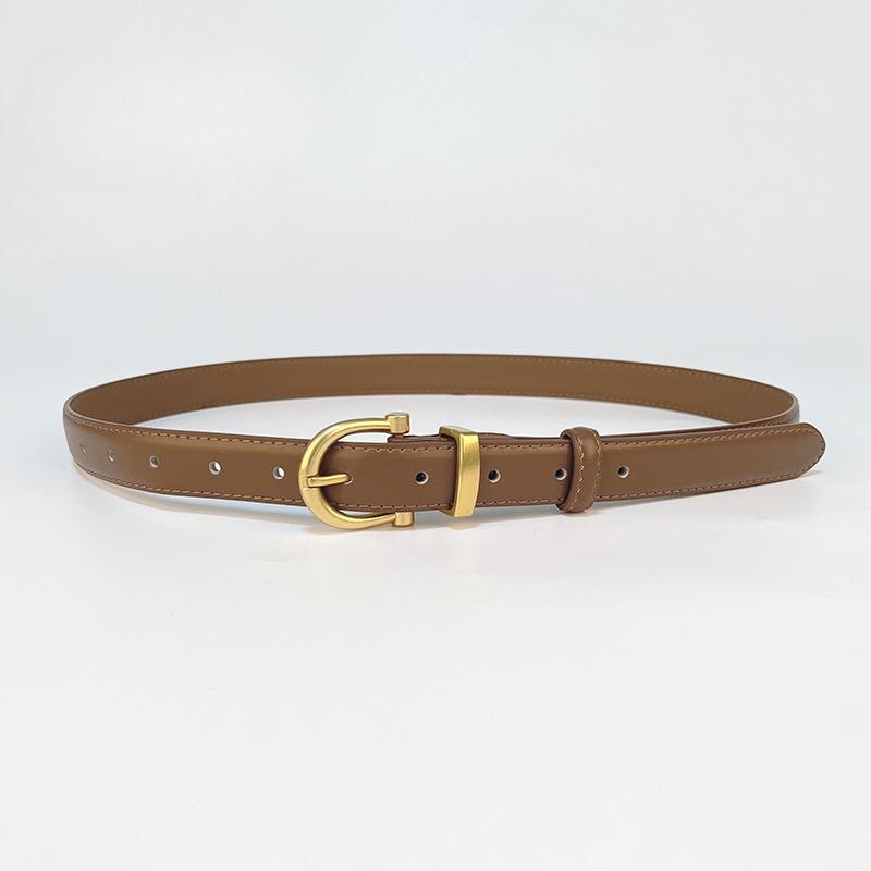 Pin Buckle Genuine Leather Belt, Casual Pants, Jeans, Simple and Versatile Women's Belt, Women's Belt