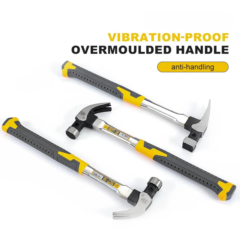 YLONDAO Kladivo na dřevo, děrovačka hřebíků, železné kovové kladivo, kladivo na dřevo, opravy, ruční nářadí, zvedací kladiva