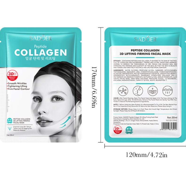 Peptide Collagen 3D Lifting Firming Mask, Hydrating and Moisturizing Mask