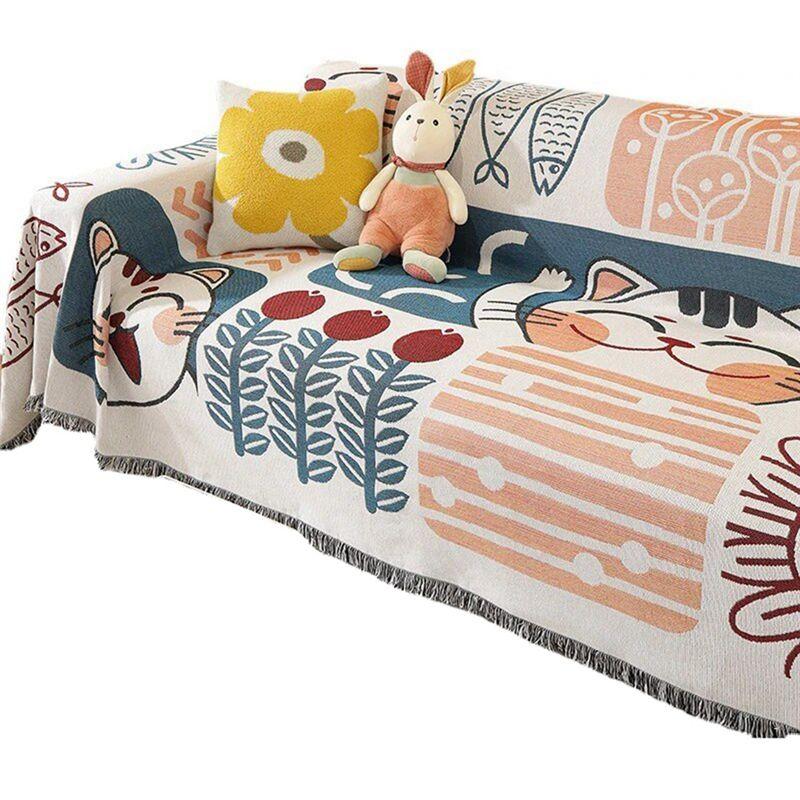 M-Modern-Summer Universal Sofa Cover Cloth Sofa Cushion Cover Blanket Single Universal All Seasons Easy Install 90X180cm 4790₽