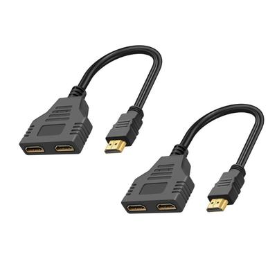 HDTV Splitter 1 To 2 Gold Plateds Connectors for Two Room Signal Routing with NonSimultaneous Output