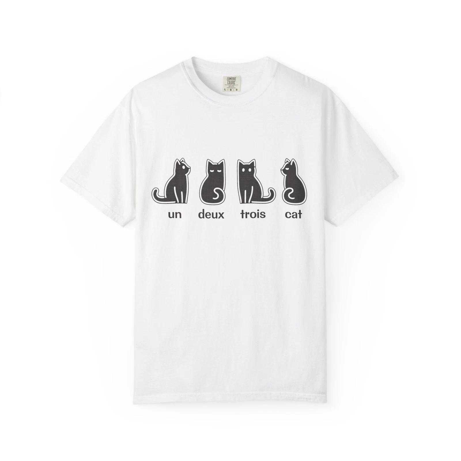 French Cat T shirt, Cats Shirt, Feline Tee Shirt, France T shirts, Cats KIttens L