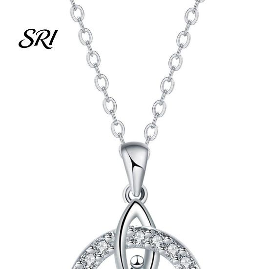 Witch Knot Necklace Celtic Witches Birthstone Sparkling Symbol Birth Month Stone Wiccan Spiritual Jewelry Gift for Women Mom Wife Girlfriend