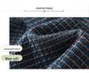 Women's Blue Cotton Plaid Long Sleeve Shirt - Stylish Autumn 2026