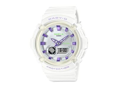 Baby-G BGA-280DN-7AJF White Metallic Dial Women Watch Digital & Analog NEW