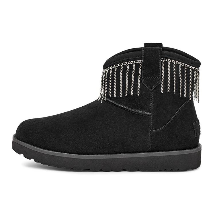 (WMNS) UGG Classic Mini Fringe Black Women s 1127454-BLK EU 36