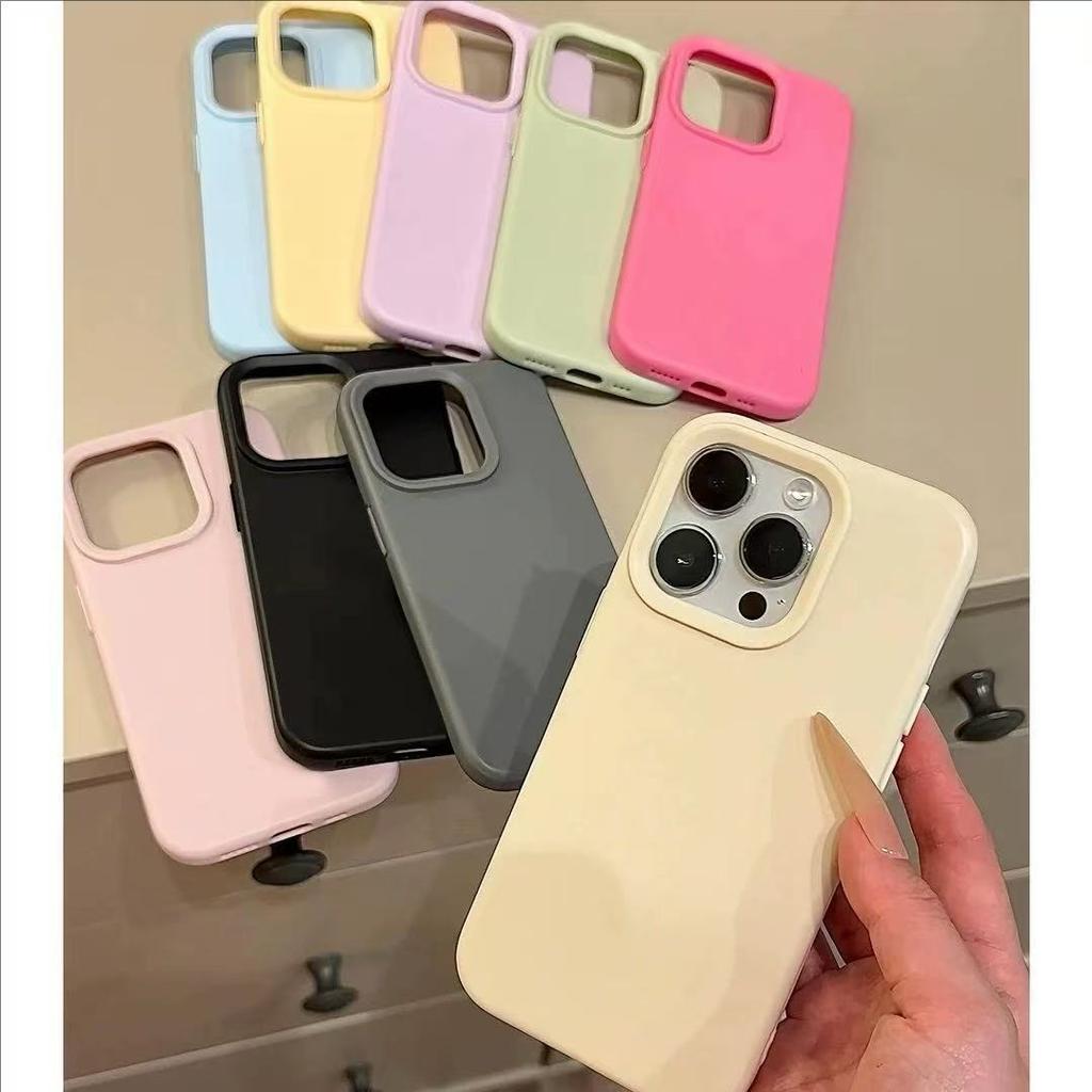 Ins Dopamine Simple Solid Color Suitable for Apple 17promax Mobile Phone Case 16 New Iphone15pro Premium