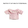 3 Colors Doll Shirt Tops Doll Clothes Accessories for 1/11 ob11 Dolls For 1/12 Bjd Dolls