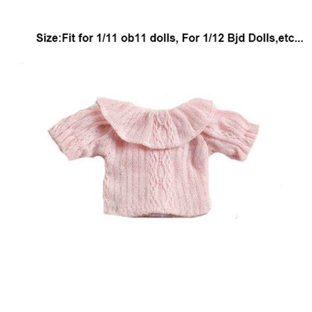 3 Colors Doll Shirt Tops Doll Clothes Accessories for 1/11 ob11 Dolls For 1/12 Bjd Dolls