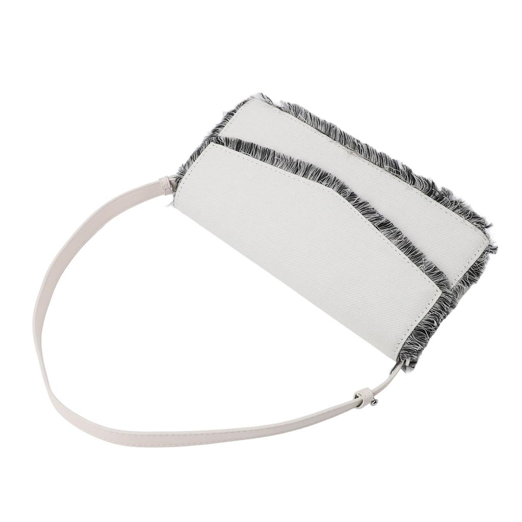 Underarm Bag Simple Stylish Shoulder Bag Ample Storage Space Fringe Handbag for Daily Outings
