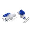 RO Gerade 1/4" Außendurchmesser Schlauch Schnellverbindung Rohrkontrollfittings Kunststoff Wasserkugelhahn Umkehrosmose Aquarium Fittings