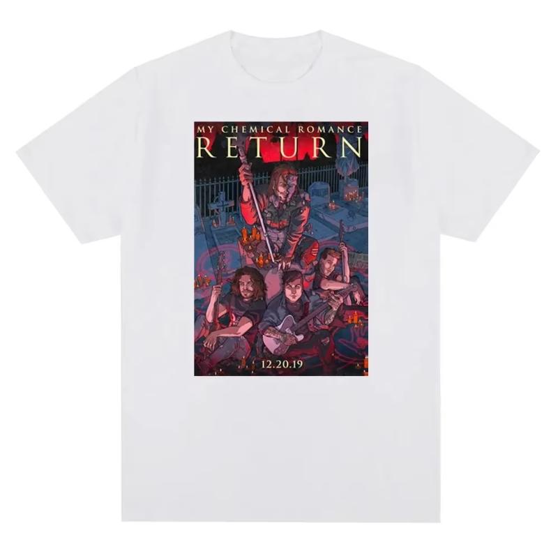 My Chemical Romance Band Mens and Womens Printed TShirts Vintage Mens and Womens Loose Clothes Unisex TShirts