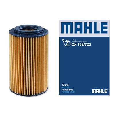 Mahle Oil Filter for Mercedes-Benz C-Class, CLS-Class, and Other Vehicles, 64.3mm Outer Diameter, 31.4mm Inner Diameter, 115mm Height, OX 153/7D2