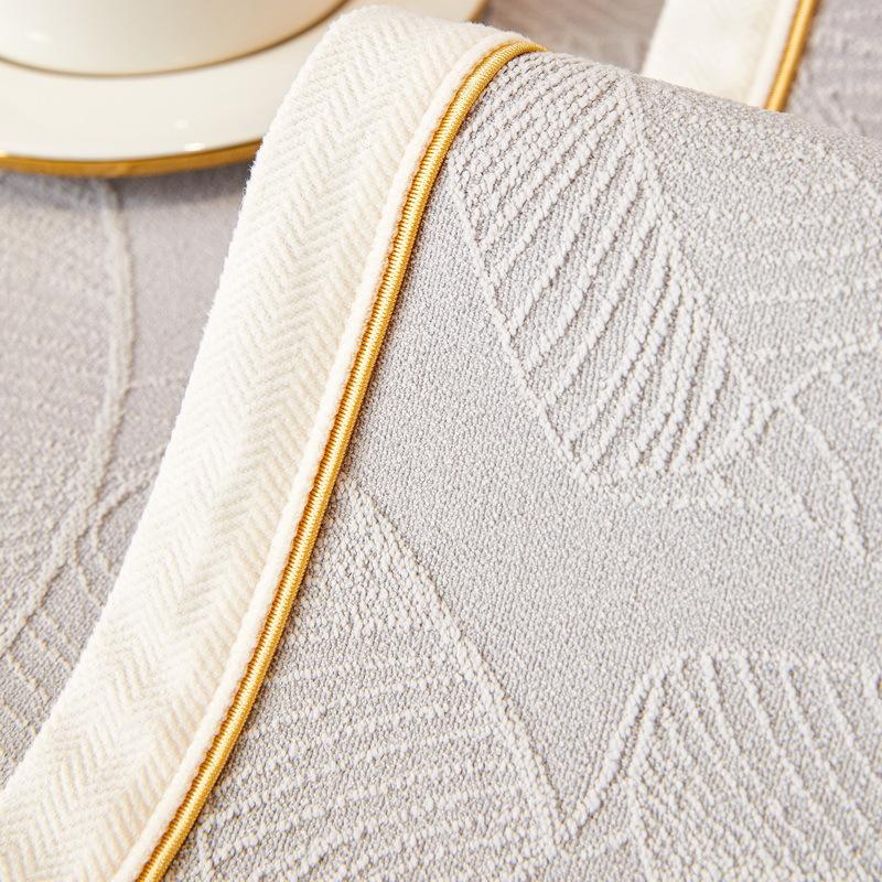 Sofa Cushion Modern Simple High-end Genuine Leather Non-Slip Sofa Seat Cushion Chenille Leaf Four Seasons Universal Cover Cover