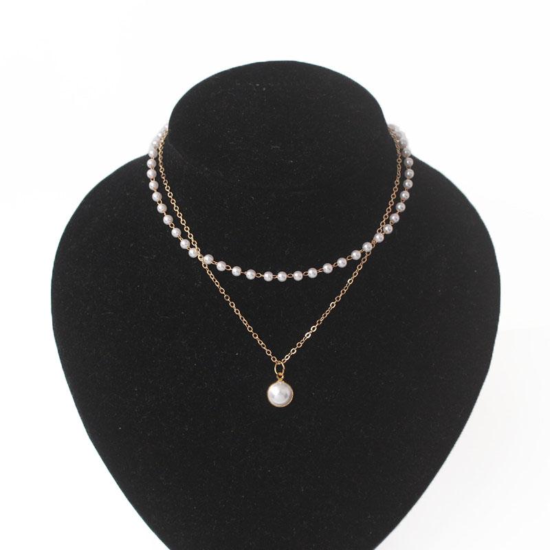 Imitation Pearl Choker Fairy Women Necklaces Korean Fashion Pearl Pendants Collar Trend Neck Zircon Party Neck Decoration