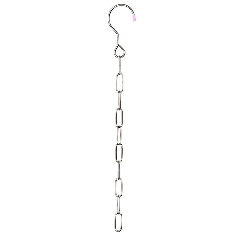 

Metal Hooks Clothes Drying Rack Foldable Iron Chain Closet Organizer Multi-port Space Saving Clothes Hangers Wardrobe Storage серебряный