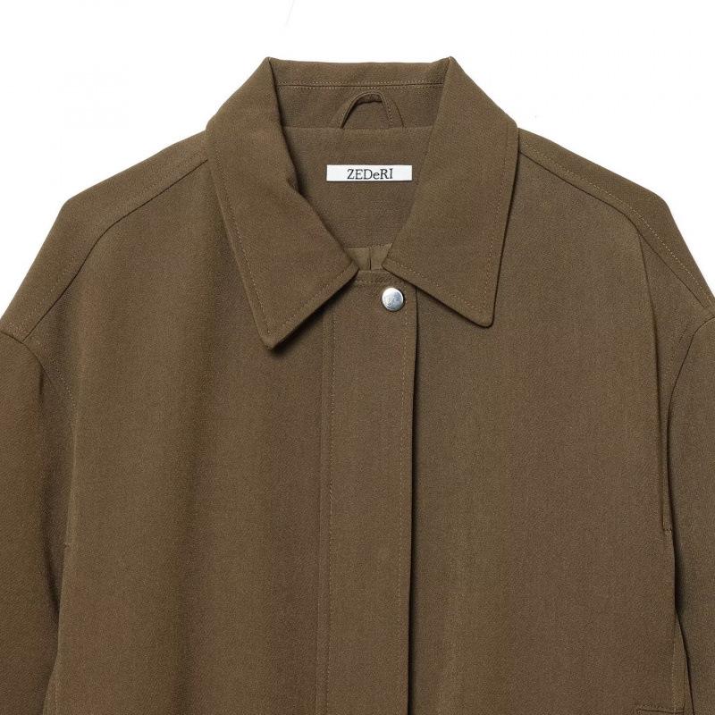 Spring 2026 European & American Style Rolled-up Sleeve Bomber Jacket