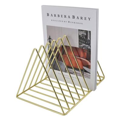 File Holder Organizer Triangle Record Album Holder Magazine Wire Rack Desk Storage Decor for Home