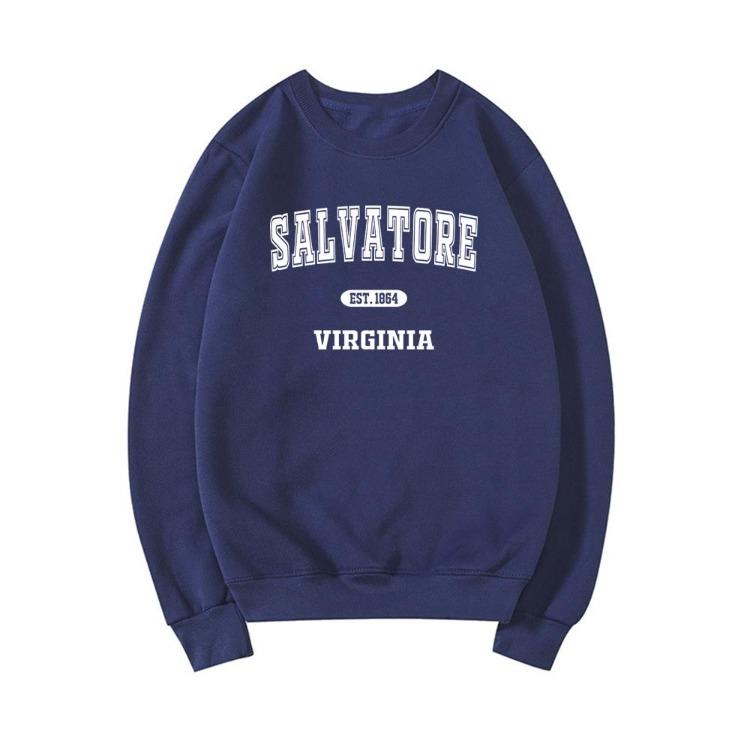 Upíří deníky Mystic Falls Salvatore Mikina Unisex Ležérní Grafická Mikina s Kapucí Dlouhý Rukáv Pulovr Dámské Mikiny s Kapucí