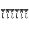6Pcs Swing Magnetic Hook Set No Drilling Need Decorative Beautiful Looking 180 Degrees  Rotating Hooks 0‑15kg Black