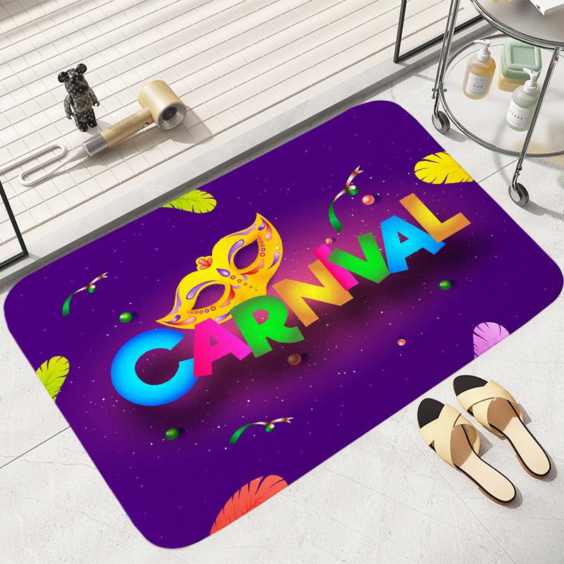 Brazil Carnival Festival Floor Carpet Door Mat Washable Non-Slip Living Room Sofa Chairs Area Mat Kitchen Bedroom Decoration