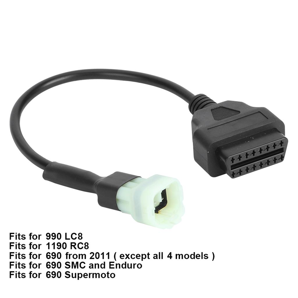 6 Pin - 16 Pin Adaptör Kablosu OBD2 Motor Arıza Teşhis ve Dedektörü Motosikletler için Uygun