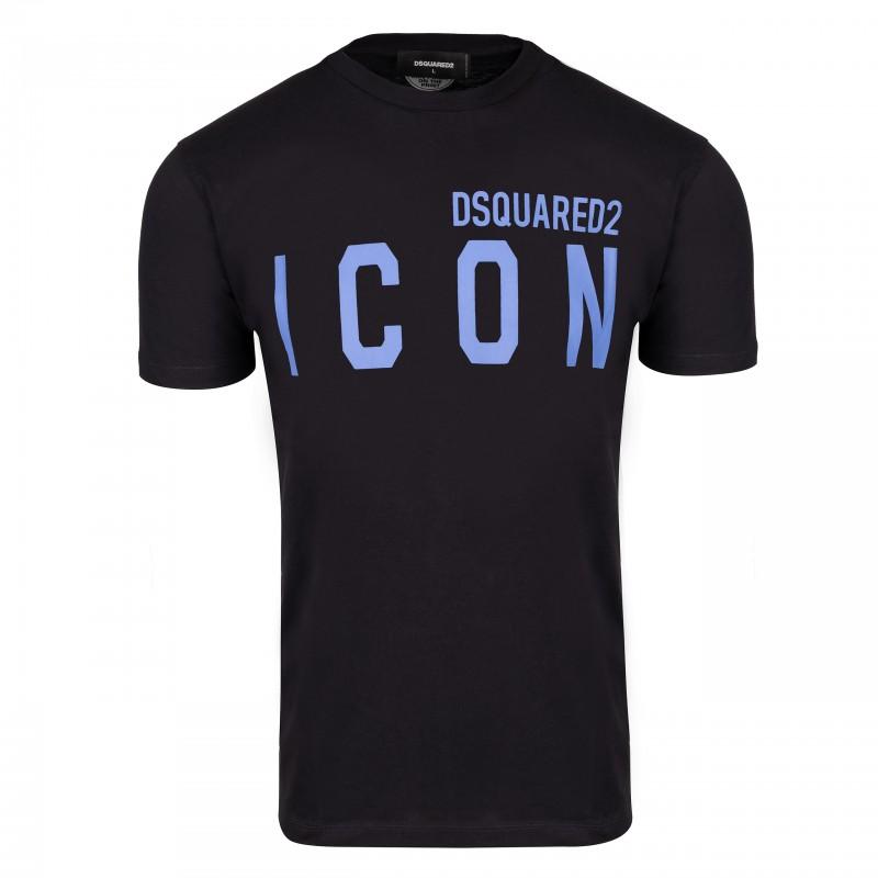 SuperMerchantEU DSQUARED2 icoon Italiaans t-shirt heren zwart / BLU - Maat: M