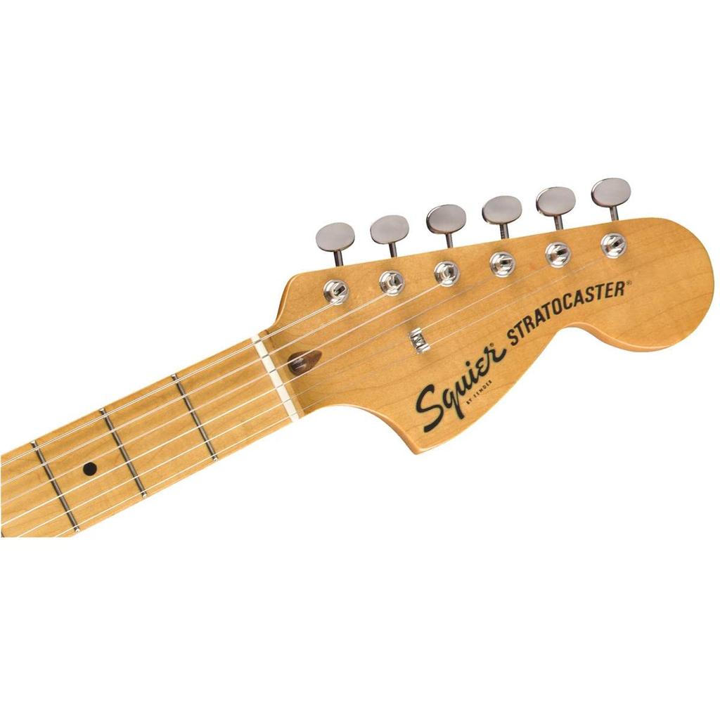 Fender Squier by E-Gitarre Classic Vibe Maple Black mit Softcase '70s Stratocaster® HSS, Griffbrett,
